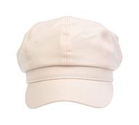 YiyiLai Béret Casquette de Gavroche Chapeau de Soleil Vintage pour Vacances Voyage Anniversaire 55-58cm Uni Beige