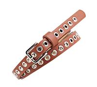 YiyiLai Ceinture avec Trou Femme Faux Cuir Punk Style Minceur pour Robe Jupe Brun