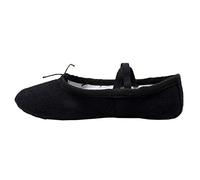 YiyiLai Chausson Danse Unisexe Toile Chaussures de Ballet pour Yoga Gymnastique Doux Noir 36EU Pied 21.5cm