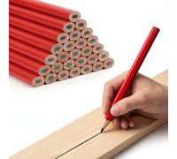 YiYiLiang 30 crayons de charpentier, 17,6 mm HB Crayons de constructeur en dur pour menuisiers, lot de crayons de charpentier, crayons pour construction et outils de travail du bois, outils de