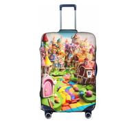 Yiyilong Housse de protection élastique avec fermeture éclair Motif Candy Land, blanc, X-Large