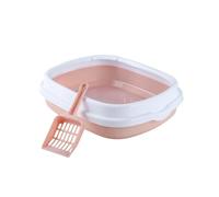 YIYILU Bac A Litiere pour Chat, Maison De Toilette Chat Fermée, Caisse Chat Litiere, Amovible Anti-éclaboussures Semi-fermé WC pour Chat avec Pelle Tailles Pelle, Brosse, pour Grand Chat Anti-Traces,