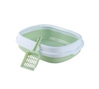 YIYILU Bac A Litiere pour Chat, Maison De Toilette Chat Fermée, Caisse Chat Litiere, Amovible Anti-éclaboussures Semi-fermé WC pour Chat avec Pelle Tailles Pelle, Brosse, pour Grand Chat Anti-Traces,