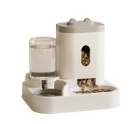 YIYILU Distributeur Croquettes Chat/de Nourriture 2 en 1, Distributeur Automatique d'aliments et d'eau Animaux de Compagnie de Petite