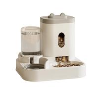 YIYILU Distributeur Croquettes Chat/de Nourriture 2 en 1, Distributeur Automatique d'aliments et d'eau Animaux de Compagnie de Petite