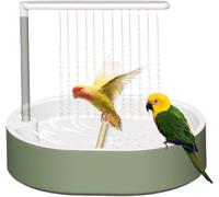 YIYILU Douche pour Perroquet | Bain d'oiseaux Automatique avec Eau en Circulation | Pompe Silencieuse Et Chargement USB | Accessoires pour Cage À Calopsittes | Fournitures pour Perruches