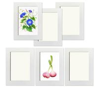 YIYINOE Cadre Photo 15 x 20 cm,Lot de 6 Cadre pour Collage Photos Décoration Mural,Cadres en Carton,Livré Avec un Film Plastique Transparent,Blanc,Installation Autocollante,Aans Clous Nécessaires