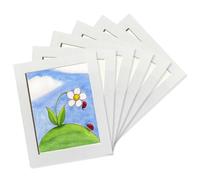 YIYINOE Cadre Photo 20 x 25 cm,Lot de 6 Cadre pour Collage Photos Décoration Mural,Cadres en Carton,Livré Avec un Film Plastique Transparent,Blanc,Installation Autocollante,Aans Clous Nécessaires