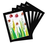 YIYINOE Cadre Photo A4 21 x 30 cm,Lot de 6 Cadre pour Collage Photos Décoration Mural,Cadres en Carton,Livré Avec un Film Plastique Transparent,Noir,Installation Autocollante,Aans Clous Nécessaires