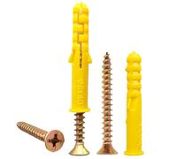 YIYINOE Chevilles et Vis Complexe - Ensemble de Fixation Inclus 130 Vis M4 x 40 & 130 Chevilles Plastique PP M6 x 40 pour Parpaings Creux,Brique Creuse,Placo et Plus