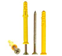 YIYINOE Chevilles et Vis Complexe - Ensemble de Fixation Inclus 36 Vis M5 x 80 & 36 Chevilles Plastique PP M8 x 80 pour Parpaings Creux,Brique Creuse,Placo et Plus