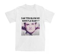 YIYIQI Casual-Josh-Hutcherson-T-Shirt-Men-Crewneck-Short-Sleeve-Tops-Shirts-Can-You-Blow-My-Whistle