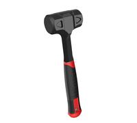 YIYITOOLS Marteau à coups morts de 907,2 g, tête de maillet en caoutchouc solide avec poignée antidérapante, résistant au rebond et aux étincelles, noir moulé monocoque