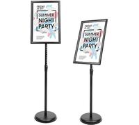 YIYO Support de panneau sur pied - A3 réglable en aluminium - Affichage des menus pour mariage/activités professionnelles (noir)