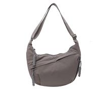 YiYunTE Sac à bandoulière pour femme et homme, sac bandoulière en nylon, sac banane universitaire, imperméable, sac bandoulière, sac bandoulière, demi-lune, sac à bandoulière noir, gris