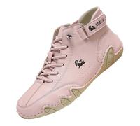 YIzdegg Chaussures de sport tendance pour homme - Fond plat - Maille légère et respirante - À enfiler - Confortables - Couleur unie - Simples - Caractéristiques : chaussures pour homme rétro 4, Rose