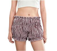 YIzdegg Ensemble de shorts pour homme et femme, décontracté, tendance, confortable, sexy, plaid, café, XXL