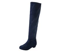 YIzdegg Genouillères Heels The Winter Women Broken Boot Long Bottes Confort sur Bottes Militaires Hommes 46, bleu, 38 EU