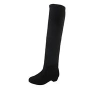 YIzdegg Genouillères Heels The Winter Women Broken Boot Long Bottes Confort sur Bottes Militaires Hommes 46, Noir , 41 EU
