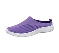 YIzdegg Orthopädisch Sandales pour femme - Walkingschuhe Leicht Weite H Sommerschuhe Mit Fußbett Komfort Schlappen Rutschfestes Gesundheitsschuh Reisesandalen Für Plantarfasziitis, lilas, 42 EU
