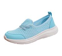 YIzdegg Orthopädische Schuhe Femme - Slip On Sneaker Elastischer Riemen Walkingschuhe Weite H Vermascht Atmungsaktive Lässige Komfort Laufschuhe Bequeme Sommerschuhe Turnschuhe Sportschuhe, bleu, 40