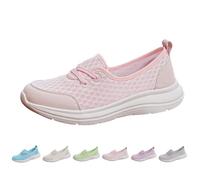 YIzdegg Orthopädische Schuhe Femme - Slip On Sneaker Elastischer Riemen Walkingschuhe Weite H Vermascht Atmungsaktive Lässige Komfort Laufschuhe Bequeme Sommerschuhe Turnschuhe Sportschuhe, Aaarosa
