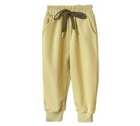 YIzdegg Pantalon de jogging uni pour enfants garçons et filles - Pantalon taille élastique, pantalon d'entraînement doux, pantalon de loisirs classique, pantalon d'entraînement décontracté, pantalon
