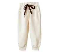 YIzdegg Pantalon de jogging uni pour enfants garçons et filles - Pantalon taille élastique, pantalon d'entraînement doux, pantalon de loisirs classique, pantalon d'entraînement décontracté, pantalon