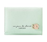 YIzdegg Porte-monnaie pour femme bleu clair Mode étudiant Tri Fold Short Clip Wallet Deux portefeuilles Femmes Rouge, vert, Taille unique