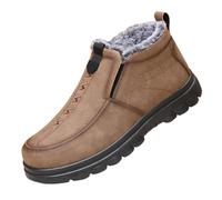 YIzdegg Raquettes d'hiver doublées pour homme sans lacets | Bottes d'hiver à enfiler - Bottes de neige antidérapantes - Chaussures de randonnée - Chaussures de trekking classiques pour