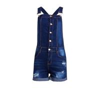 YIzdegg Salopette d'été courte pour femme, en jean, confortable, extensible, avec sangles à boucle, confortable, short cargo à bretelles, combinaison en denim, avec poches, combinaison pour femme