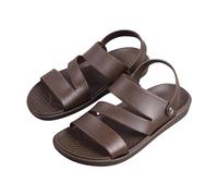 YIzdegg Sandales pour homme - En cuir - Sandales de trekking - Antidérapantes - Légères - Confortables - Chaussures de randonnée orthopédiques - Sandales romaines - Sandales de sport et d'extérieur,