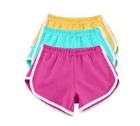 YIzdegg Short de plage pour femme - En tissu éponge - Avec taille élastique - Doux et respirant - Tendance - Décontracté - Actif - Yoga - Pour l'été, bleu ciel, L