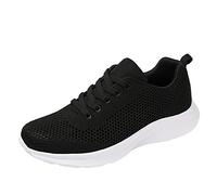 YIzdegg Sneaker & Sportschuhe Für Femme Freizeitschuhe Casual Turnschuhe Bequeme Laufschuhe Sommer Outdoor Walkingschuhe Atmungsaktiv Mesh Joggingschuhe Leichtgewichts Bequeme Straßenlaufschuhe, Noir