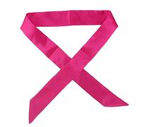 Yizelli Écharpe de Cou Maigre Couleur Unie 39,30 Pouces de Long Foulard Étroit Satin Bandeau Bracelet pour Femme - Rouge Rose