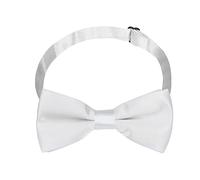 Yizelli Enfants Couleur Unie Noeuds Papillon Collier de Bande Réglable Nœud Papillon Pré-noué pour Tout-Petits Enfants Garçons Filles (Blanc)
