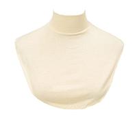 Yizelli Faux Col Roulé Détachable pour Femmes de Couleur Unie - Cols pour Printemps et l'Automne (Beige)