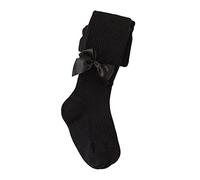 Yizelli Nourrisson Tout-petit Petites Filles Coton Serré pour Printemps et l’automne Nœud Papillon Collant pour Enfants de 0 à 8 Ans (Noir XXL)