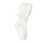 Yizelli Nourrisson Tout-petit Petites Filles Coton Serré pour Printemps et l’automne Nœud Papillon Collant pour Enfants de 0 à 8 Ans (Blanc XXL)