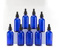YIZHAO Flacon Compte Gouttes 100ml, Bleu Flacon Huile Essentielle Vide avec Pipette Verre, pour Huile Essentielle, Aromathérapie, Laboratoire, Massage, Cosmétique, Voyage - 9 Pcs