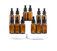 YIZHAO Flacon Compte Gouttes 30ml, Ambré Flacon Huile Essentielle Vide avec Pipette Verre, pour Huile Essentielle, Aromathérapie, Laboratoire, Massage, Cosmétique, Voyage - 12 Pcs