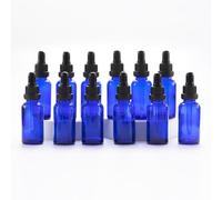 YIZHAO Flacon Compte Gouttes 30ml, Bleu Flacon Huile Essentielle Vide avec Pipette Verre, pour Huile Essentielle, Aromathérapie, Laboratoire, Massage, Cosmétique, Voyage - 12 Pcs