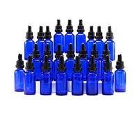 YIZHAO Flacon Compte Gouttes 30ml, Bleu Flacon Huile Essentielle Vide avec Pipette Verre, pour Huile Essentielle, Aromathérapie, Laboratoire, Massage, Cosmétique, Voyage - 24 Pcs