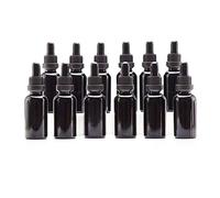 YIZHAO Flacon Compte Gouttes 30ml, Noir Flacon Huile Essentielle Vide avec Pipette Verre, pour Huile Essentielle, Aromathérapie, Laboratoire, Massage, Cosmétique, Voyage - 12 Pcs