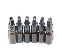 YIZHAO Flacon Compte Gouttes 5ml, Ambré Flacon Huile Essentielle Vide avec Pipette Verre, pour Huile Essentielle, Aromathérapie, Laboratoire, Massage, Cosmétique, Voyage - 12 Pcs