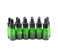 YIZHAO Flacon Compte Gouttes 5ml, Vert Flacon Huile Essentielle Vide avec Pipette Verre, pour Huile Essentielle, Aromathérapie, Laboratoire, Massage, Cosmétique, Voyage - 12 Pcs
