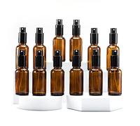 YIZHAO Flacon Spray Vide 30ml, Ambré Bouteille Spray Verre, avec Brouillard de Pulverisateur Fine, pour Huiles Essentielles, Aromathérapie, Parfums, Nettoyage, Voyage, Pharmacie - 12Pcs