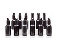 YIZHAO Flacon Spray Vide 30ml, Noir Bouteille Spray Verre, avec Brouillard de Pulverisateur Fine, pour Huiles Essentielles, Aromathérapie, Parfums, Nettoyage, Voyage, Pharmacie - 24Pcs