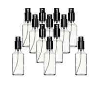 YIZHAO Flacon Spray Vide 50ml, Transparent Bouteille Spray Verre, avec Brouillard de Pulverisateur Fine, pour Huiles Essentielles, Aromathérapie, Parfums, Nettoyage, Voyage, Pharmacie - 12Pcs