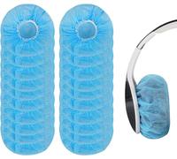 Yizhet 100 Pièces Hygiénique Couvre-Oreillettes Jetables Couvre-Oreillettes pour Casque pour la Plupart des Écouteurs avec Coussinets de 10 à 12 cm (Bleu)